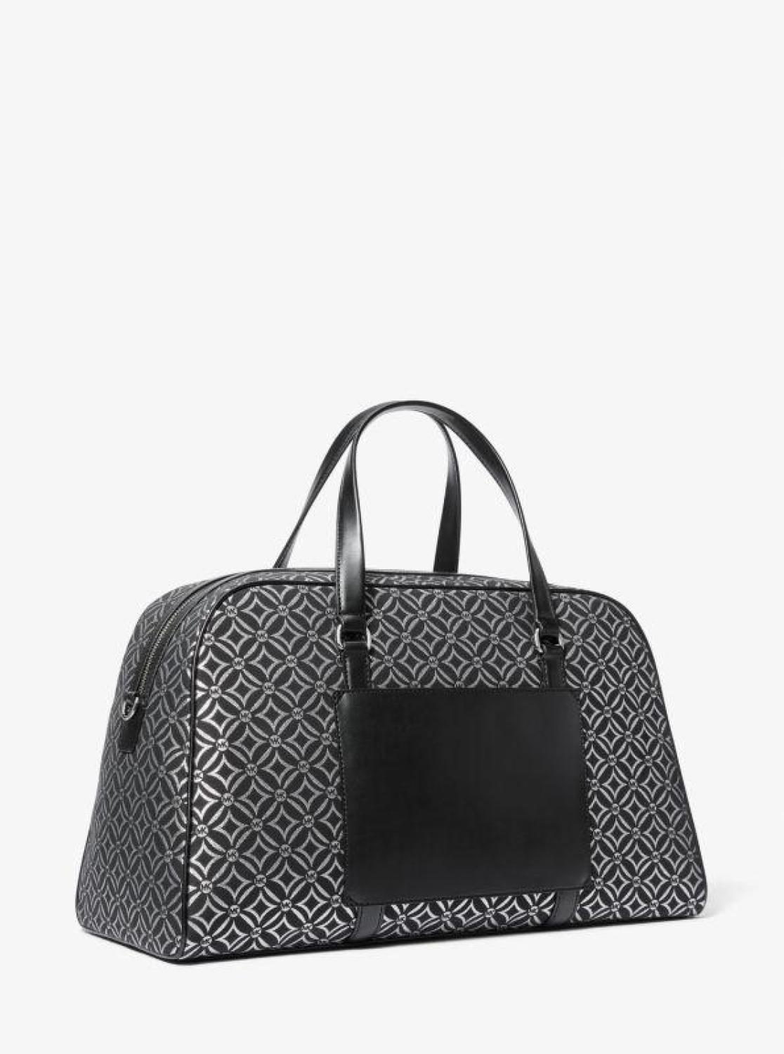 Jet Set Travel Extra-Large Metallic Logo Jacquard Weekender Bag