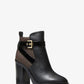 Clancy Logo and Leather Ankle Boot