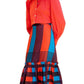 Flounced Midi Skirt In Multi-Colored