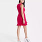 Women's Ruffle-Trim Surplice-Neck Knit Dress