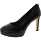 Womens Leather Slip On Platform Heels