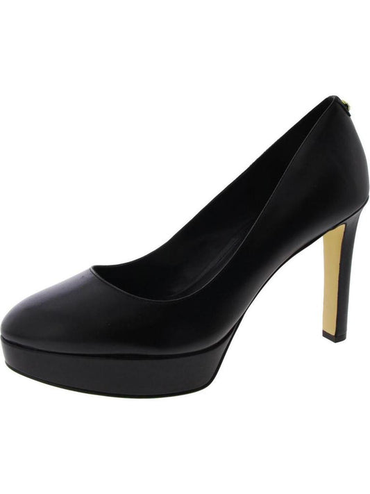 Womens Leather Slip On Platform Heels