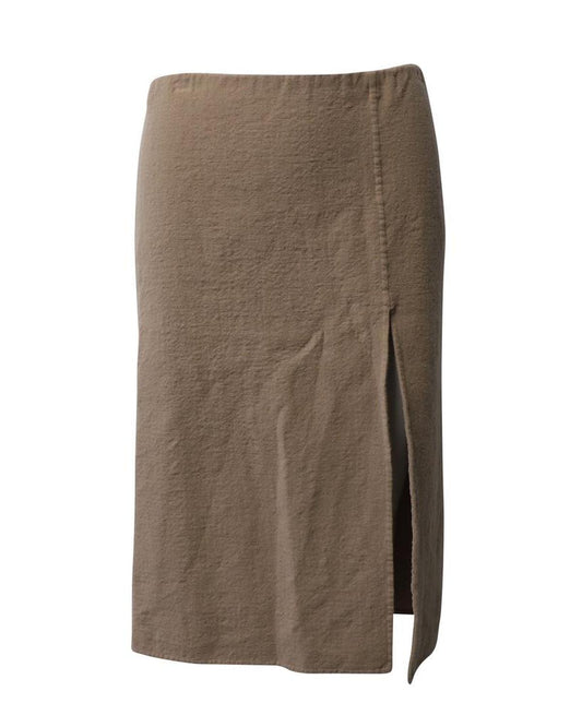 Marc Jacobs Side Slit Pencil Skirt in Beige Wool