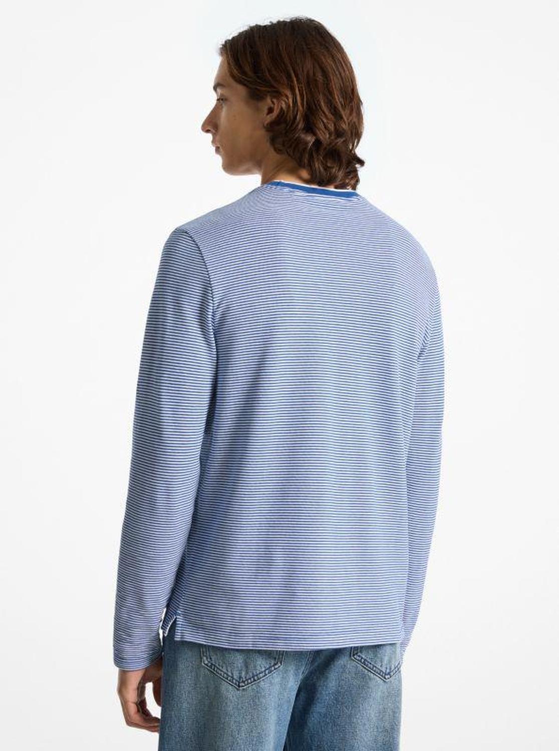 Striped Cotton Piqué Long-Sleeve T-Shirt