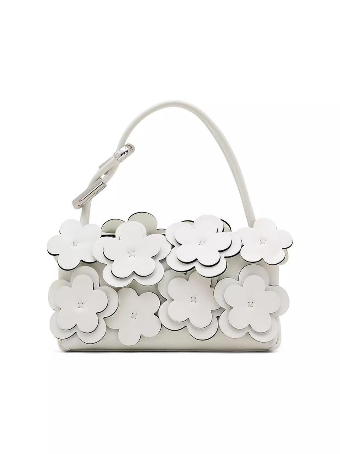 The Mini Dual Daisy-Appliquéd Top Handle Bag