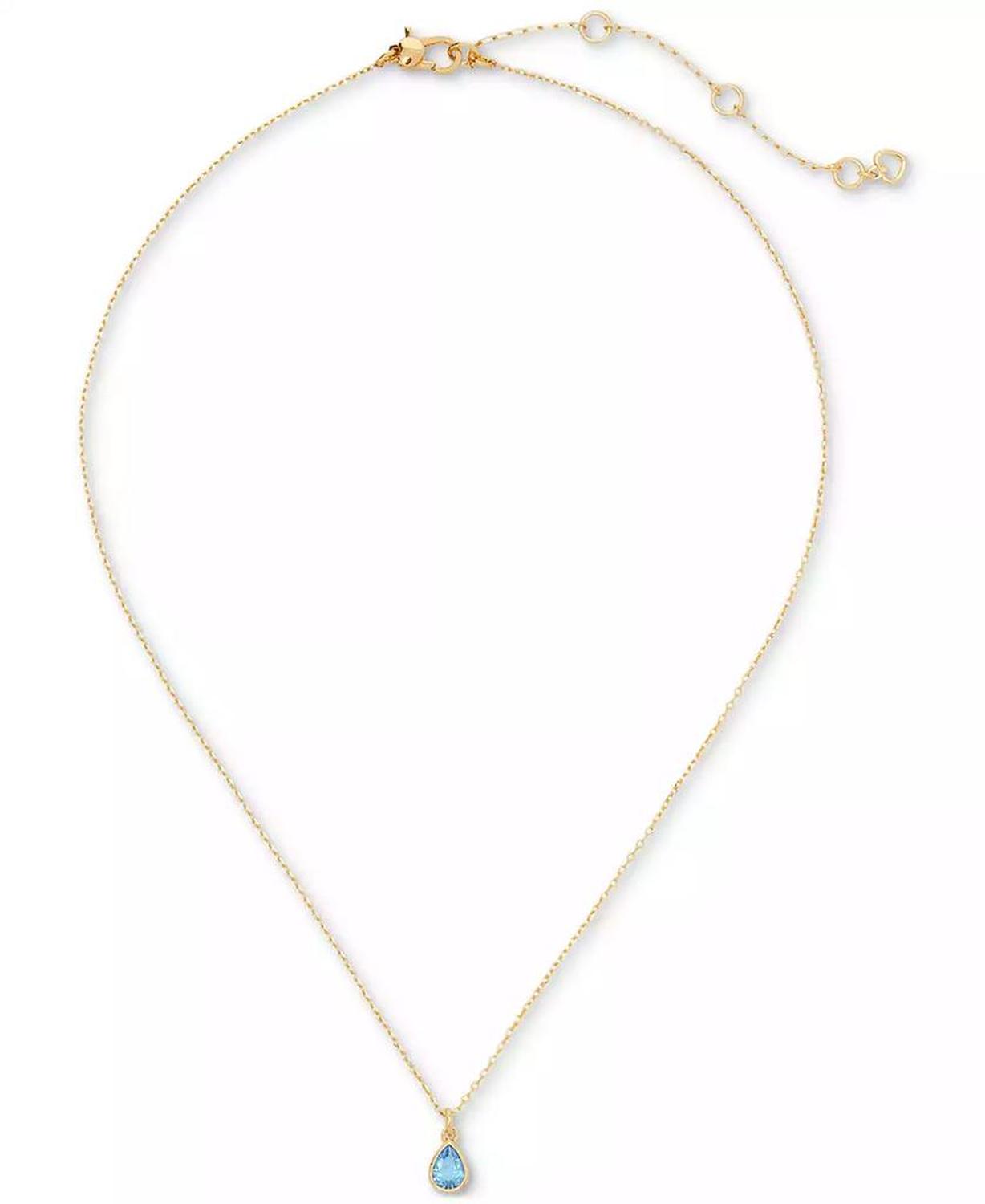 Gold-Tone Bubbly Bezel Mini Pendant Necklace, 16" + 3" extender