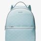 Sheila Large Woven Logo Nylon Backpack