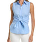 Michael Kors Poplin Tie Top