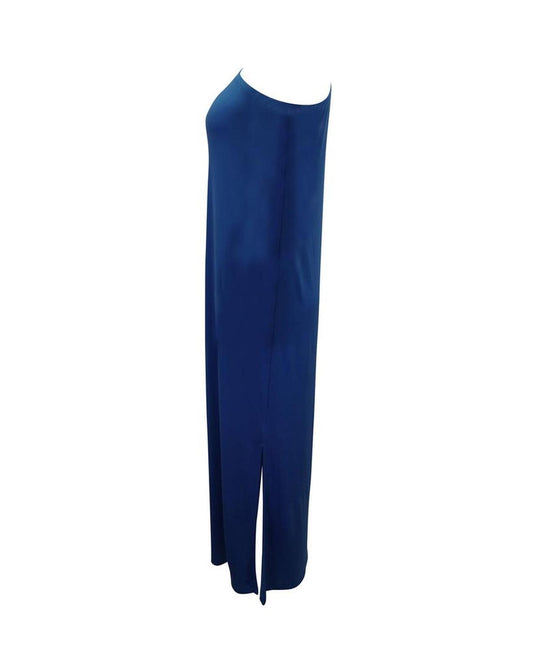 Michael Kors One-Shoulder Maxi Dress in Blue Polyester