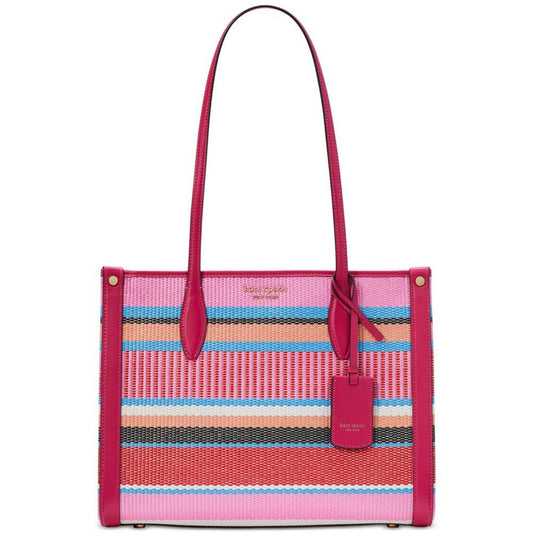 Market Striped Woven Straw Small Tote