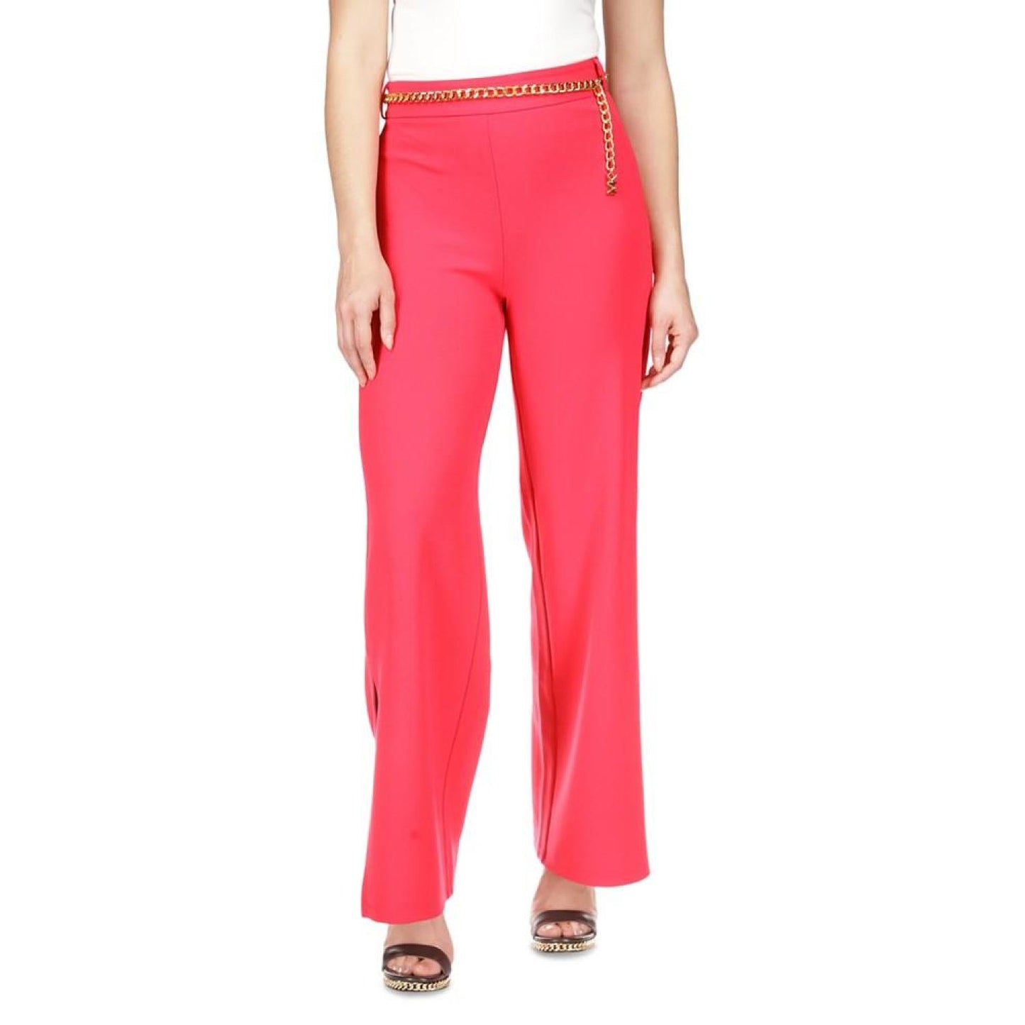 Women's Logo Belt Wide-Leg Pants