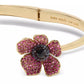 Gold-Tone Color Cubic Zirconia Poppy Cuff Bracelet