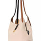 Deco Colorblocked Pebbled Leather Shoulder Bag