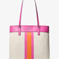 Morgan Signature Logo Stripe Tote Bag