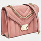 Michael Kors Pink Quilted Leather Large Whitney Shoulder Bag