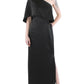 Womens Satin One Shoulder Evening Dress