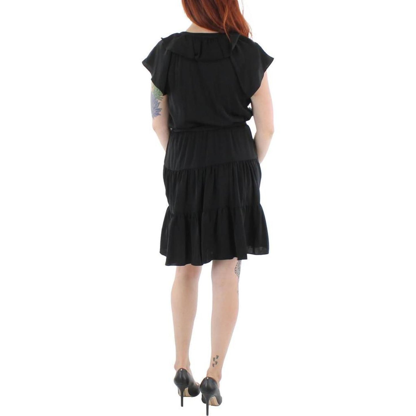 Womens Ruffled Short Mini Dress