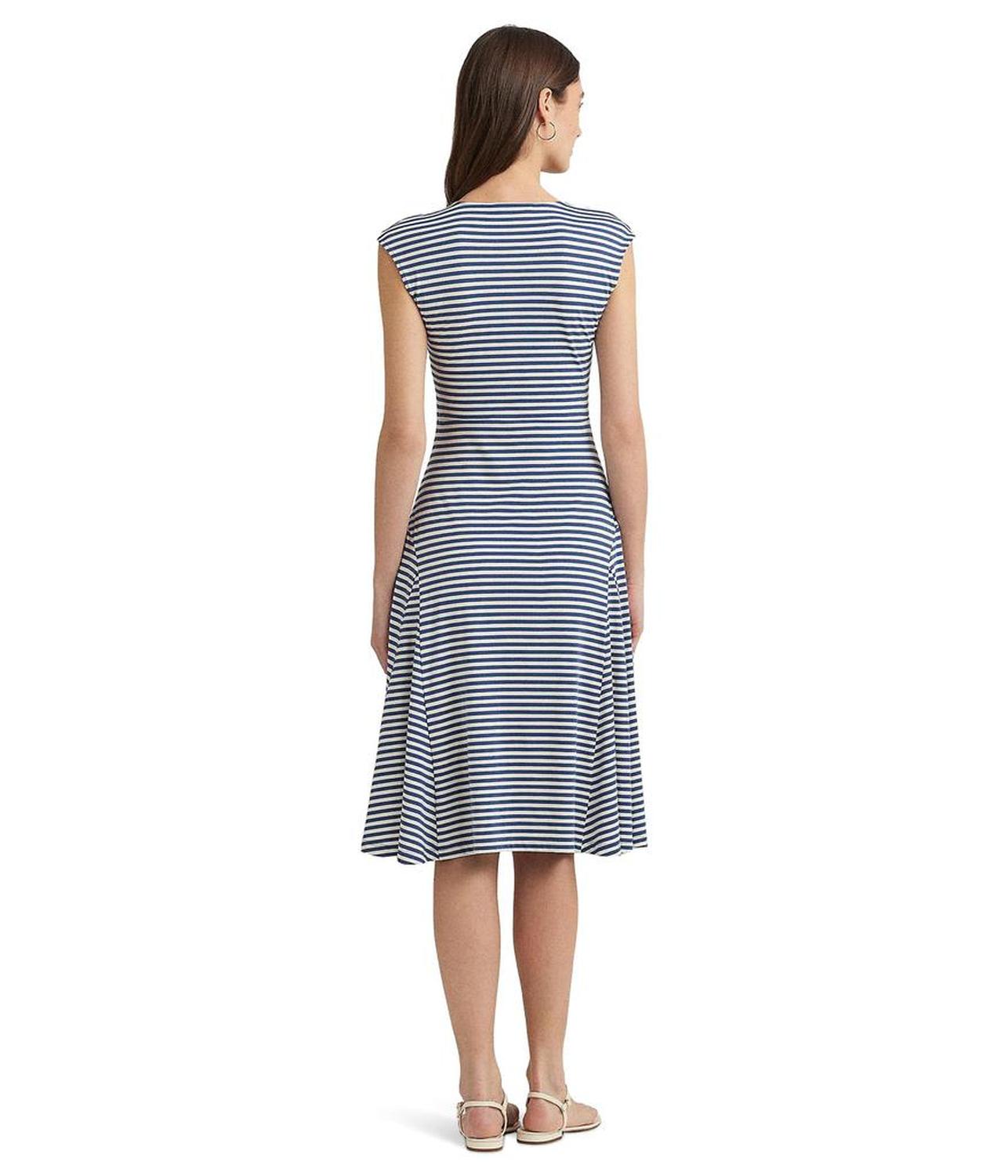 Striped Cotton-Blend-Jersey Dress