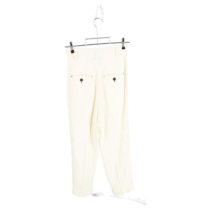 Sportmax Pleated Straight-Leg Trousers in Cream Acetate