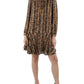 Womens Tie Neck Printed Shift Dress