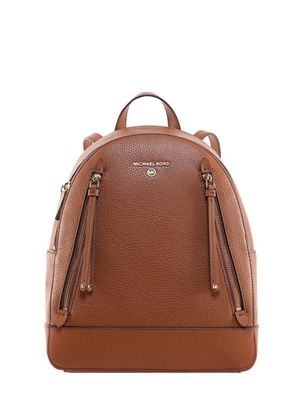 Michael Michael Kors Brooklyn Logo Plaque Backpack