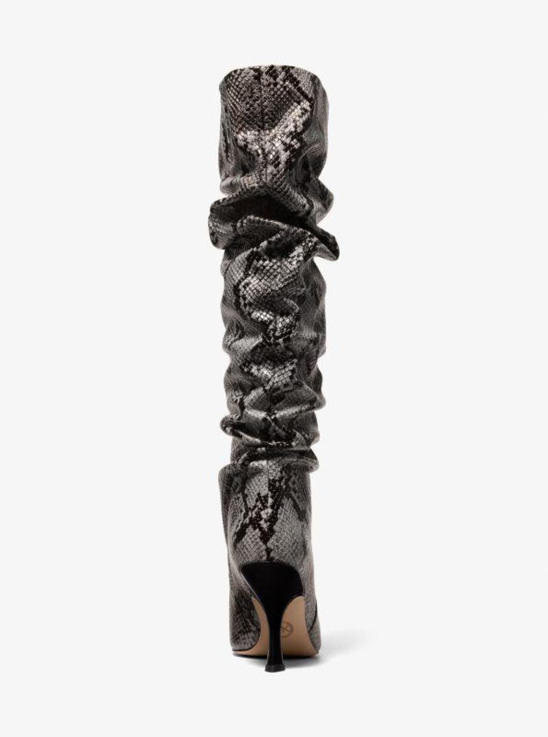 Luna Snake Embossed Leather Boot