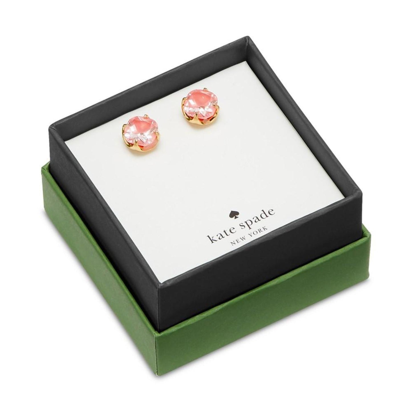 Gold-Tone Cubic Zirconia Flower Stud Earrings