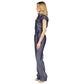 Petite Tie-Waist Button-Front Jumpsuit