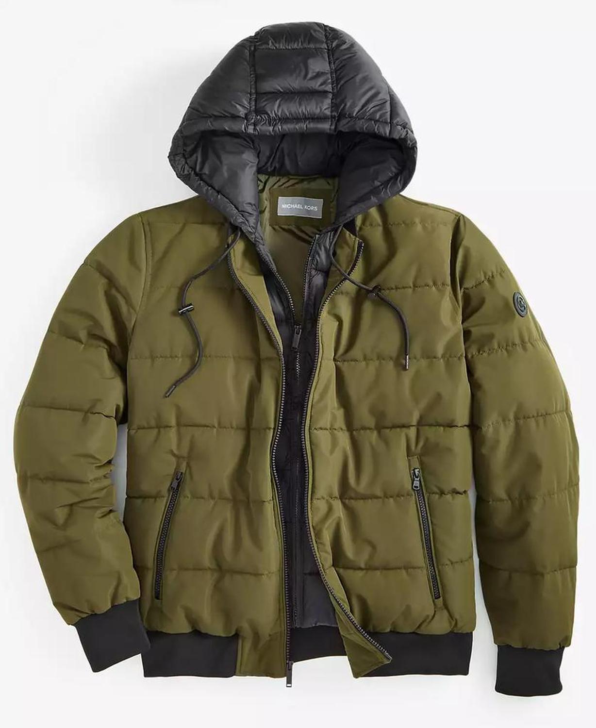 Men's Hooded Puffer Bomber Jacket