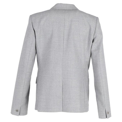 Max Mara Single-Breasted Blazer in Grey Wool