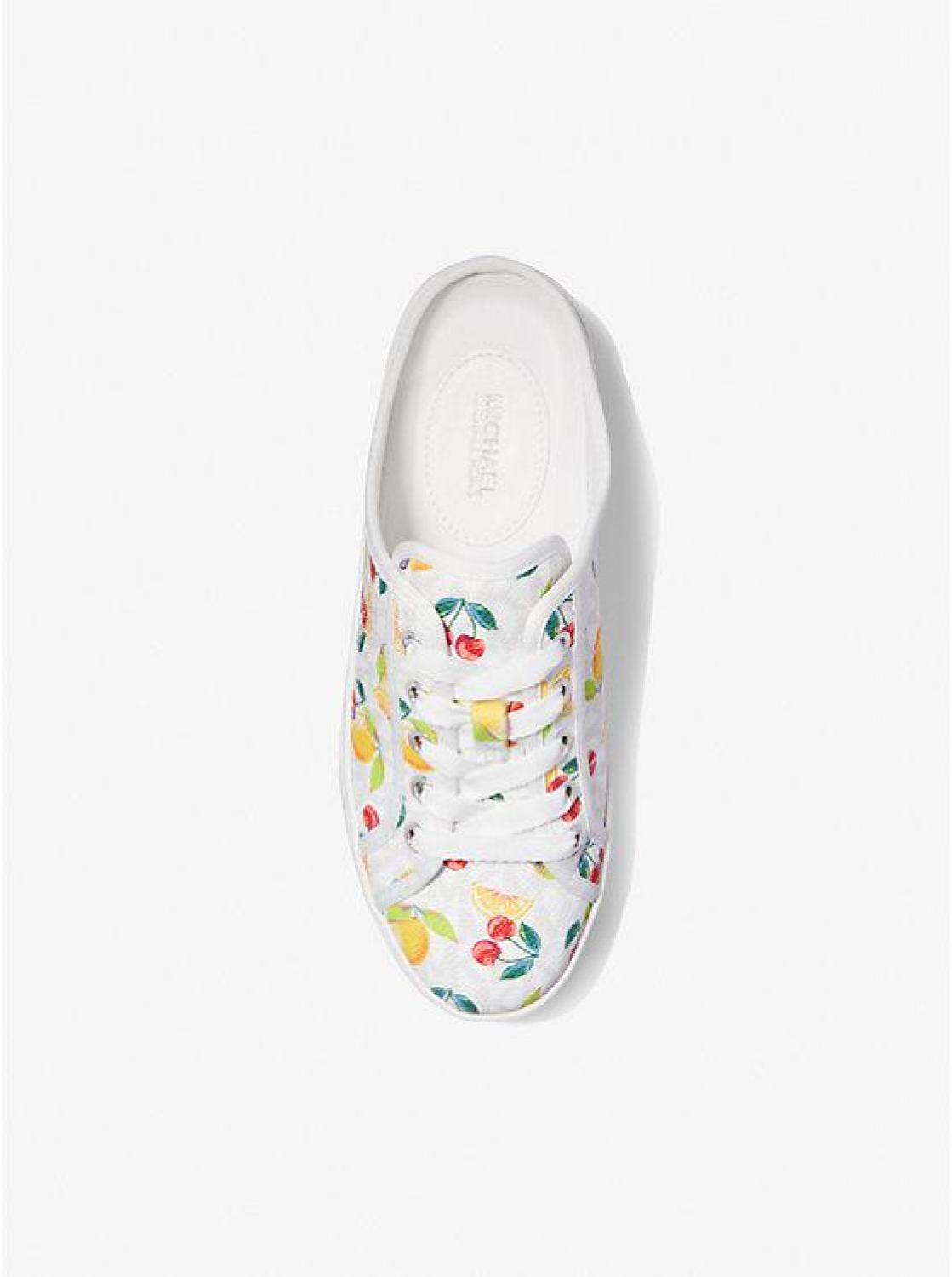 Poppy Fruit Print Logo Slip-On Sneaker