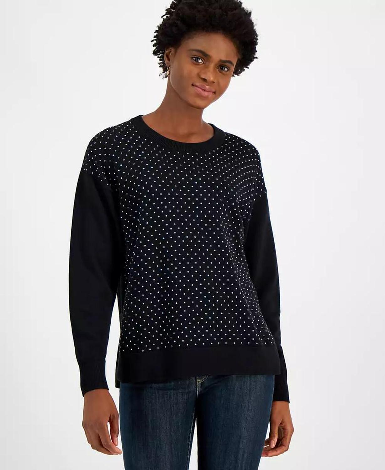 Women's Studded Crewneck Sweater