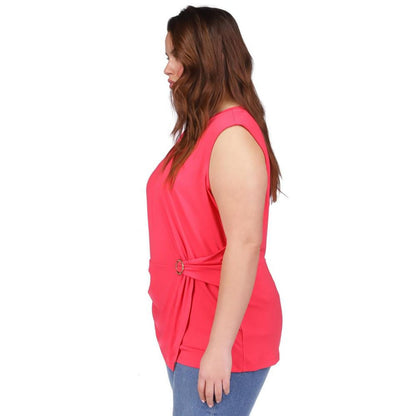 Plus Size Ring Twist Sleeveless Top