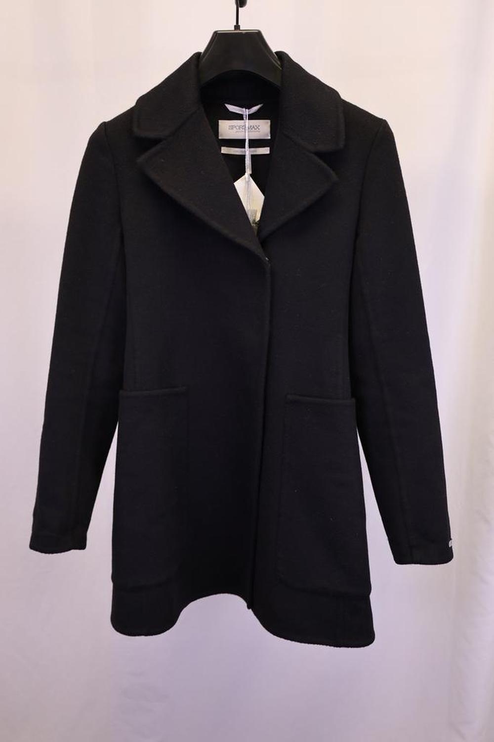 Max Mara SportMax Over Coat in Black Cashmere