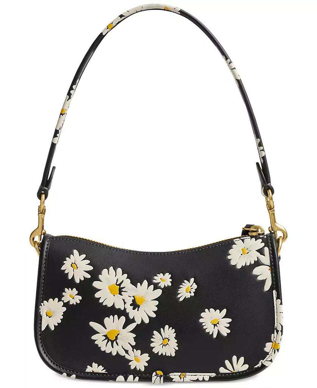 Swinger 20 Floral Print Leather Bag