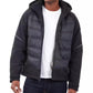 Men's Mixed-Media Full-Zip Hooded Jacket