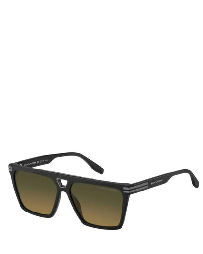 Women's Rectangular Gradient Sunglasses In Matte Black,gradient Black