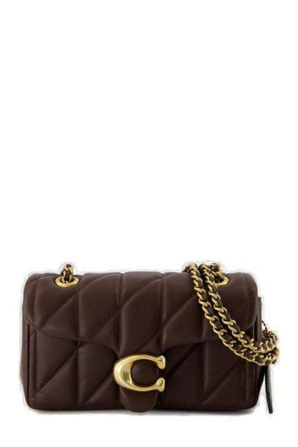 Coach Tabby 20 Logo Plaque Quilted Shoulder Bag