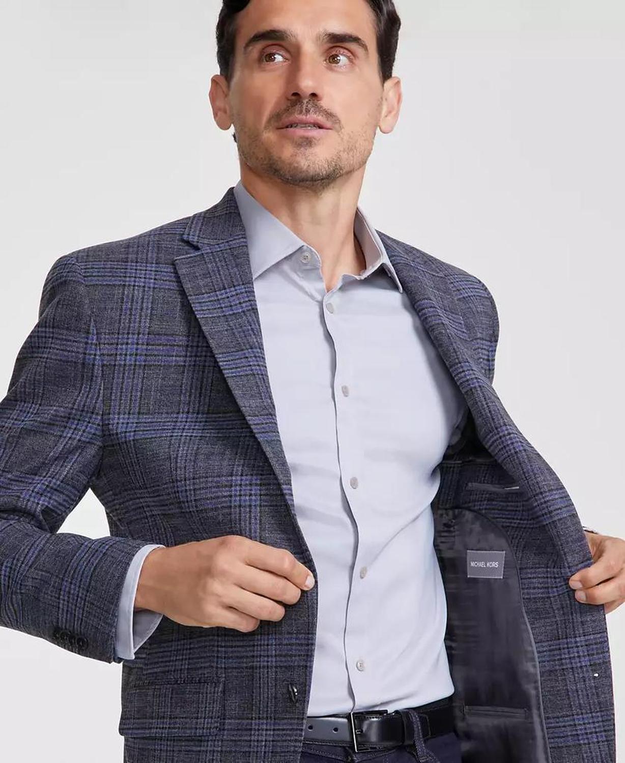 Men Classic-Fit Plaid Sport Coat