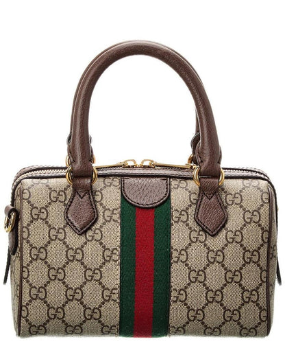 Gucci Ophidia GG Mini Top Handle GG Supreme Canvas & Leather Bag