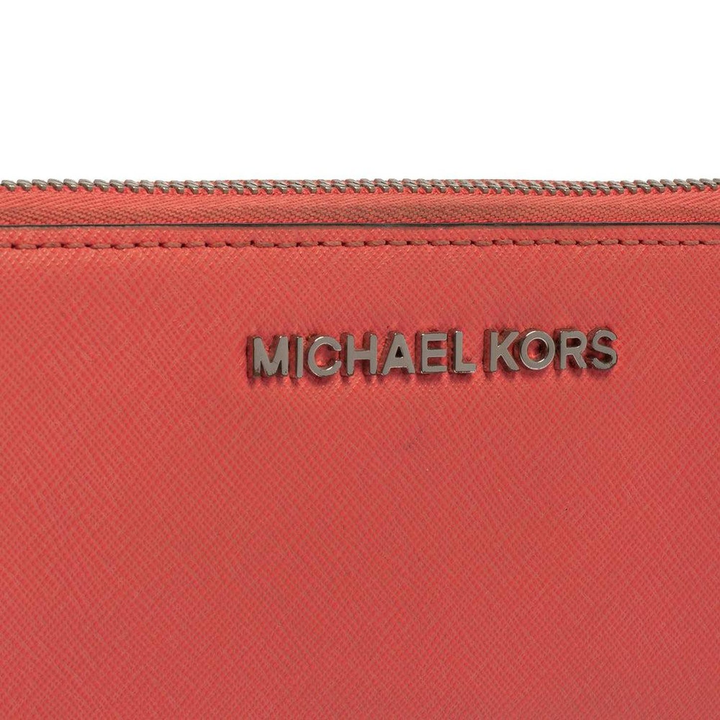 Michael Kors Pink Leather Zip Around Wristlet Wallet..