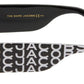 Black & White Monogram Rectangular Sunglasses