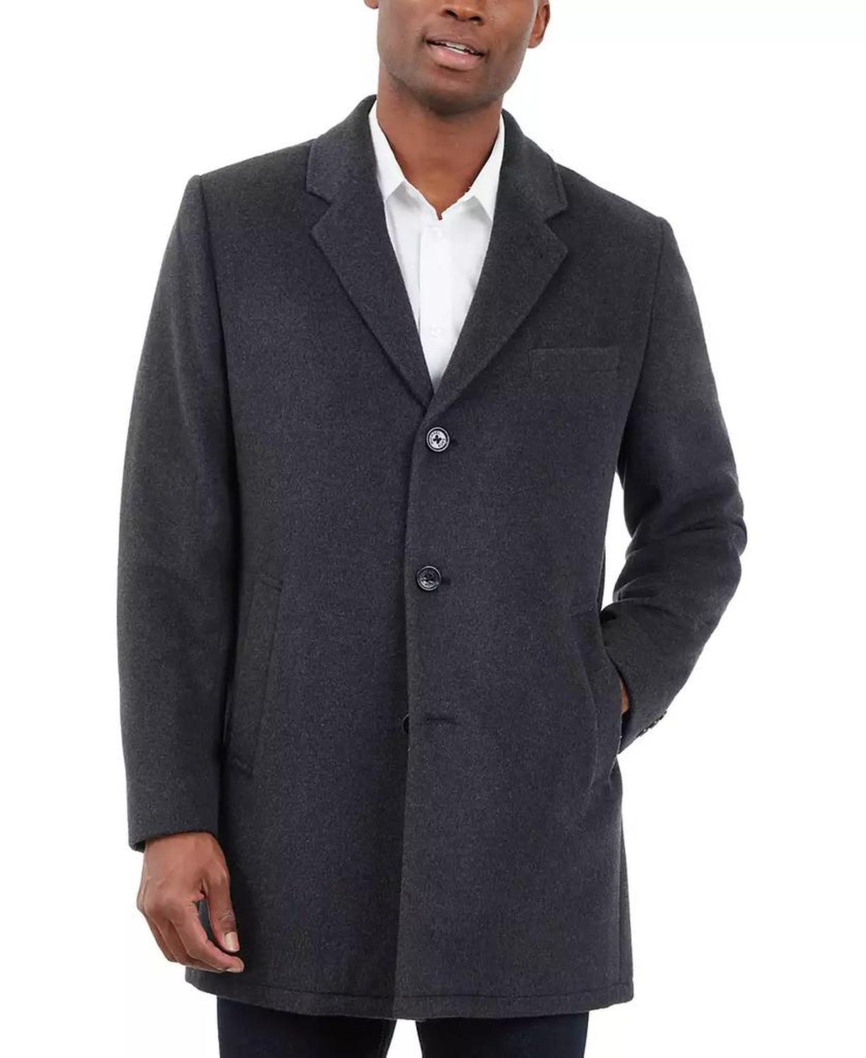 Men's Wool-Blend Car Coat