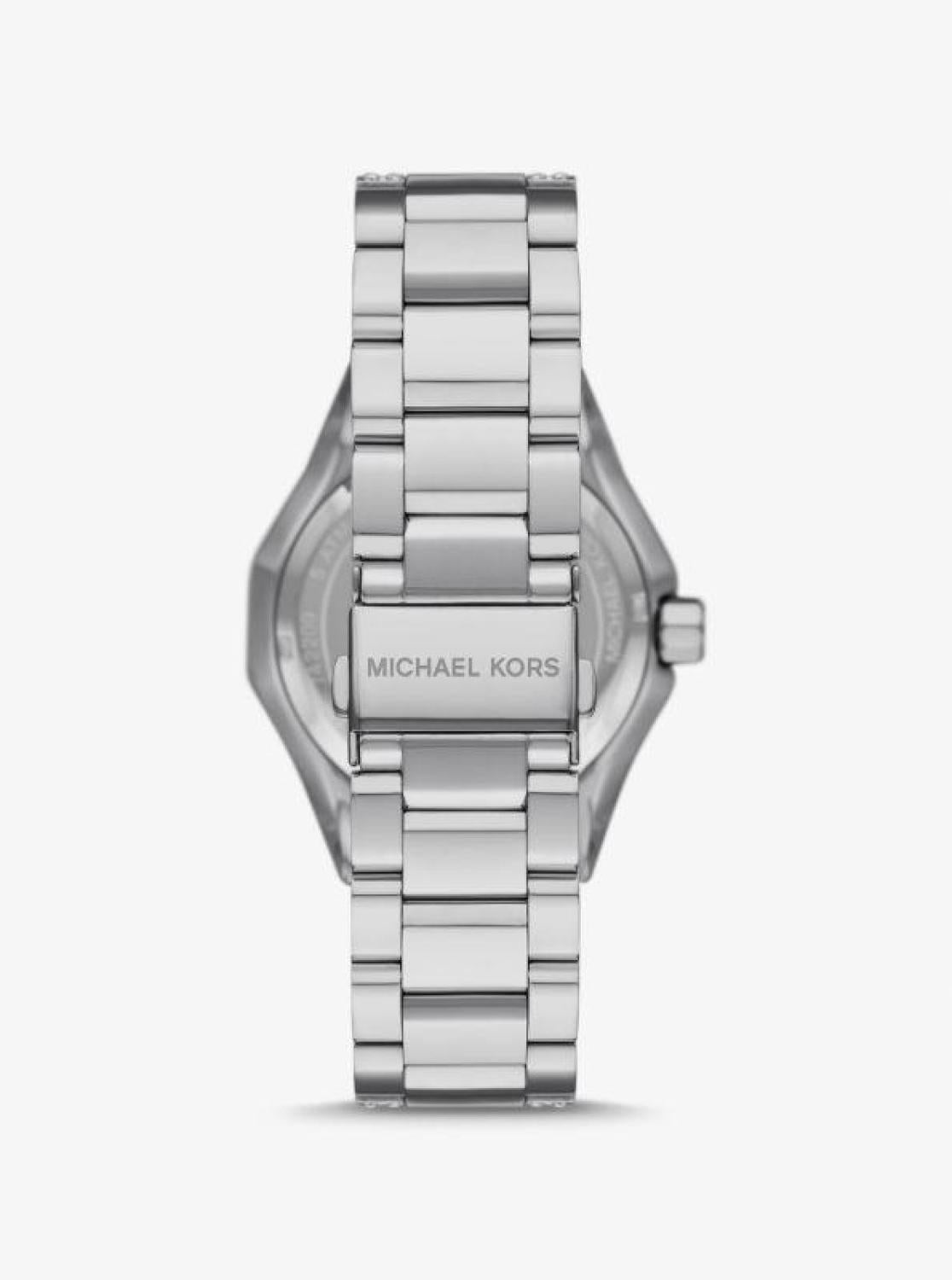 PRIDE Limited-Edition Oversized Raquel Rainbow Pavé Silver-Tone Watch