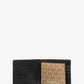 Pebbled Leather and Logo Billfold Wallet With Passcase