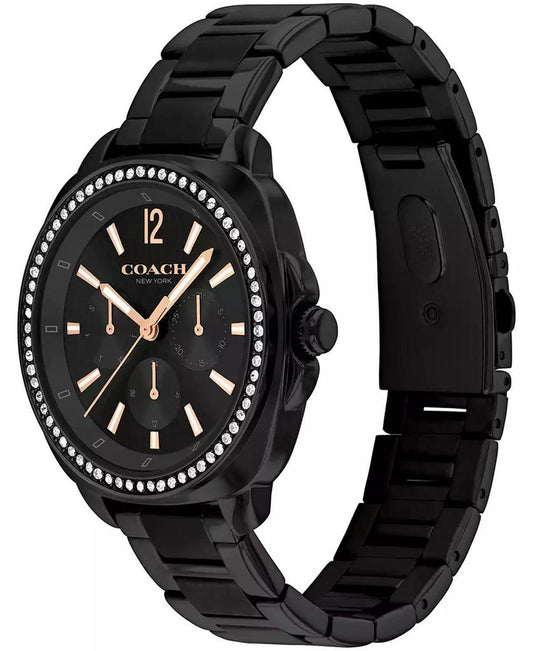 Women's Kitt Ionic Plated Black Stainless Steel Bracelet Watch