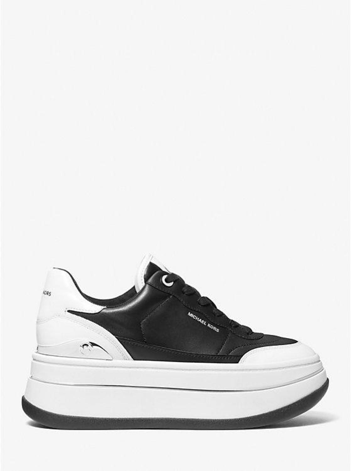 Hayes Two-Tone Leather Platform Sneaker