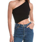 Michael Kors Collection Asymmetrical Cutout Cashmere-Blend Bodysuit