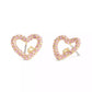 Faux Stone Signature Pavé Heart Stud Boxed Earrings