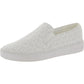 Womens Logo Manmade Slip-On Sneakers